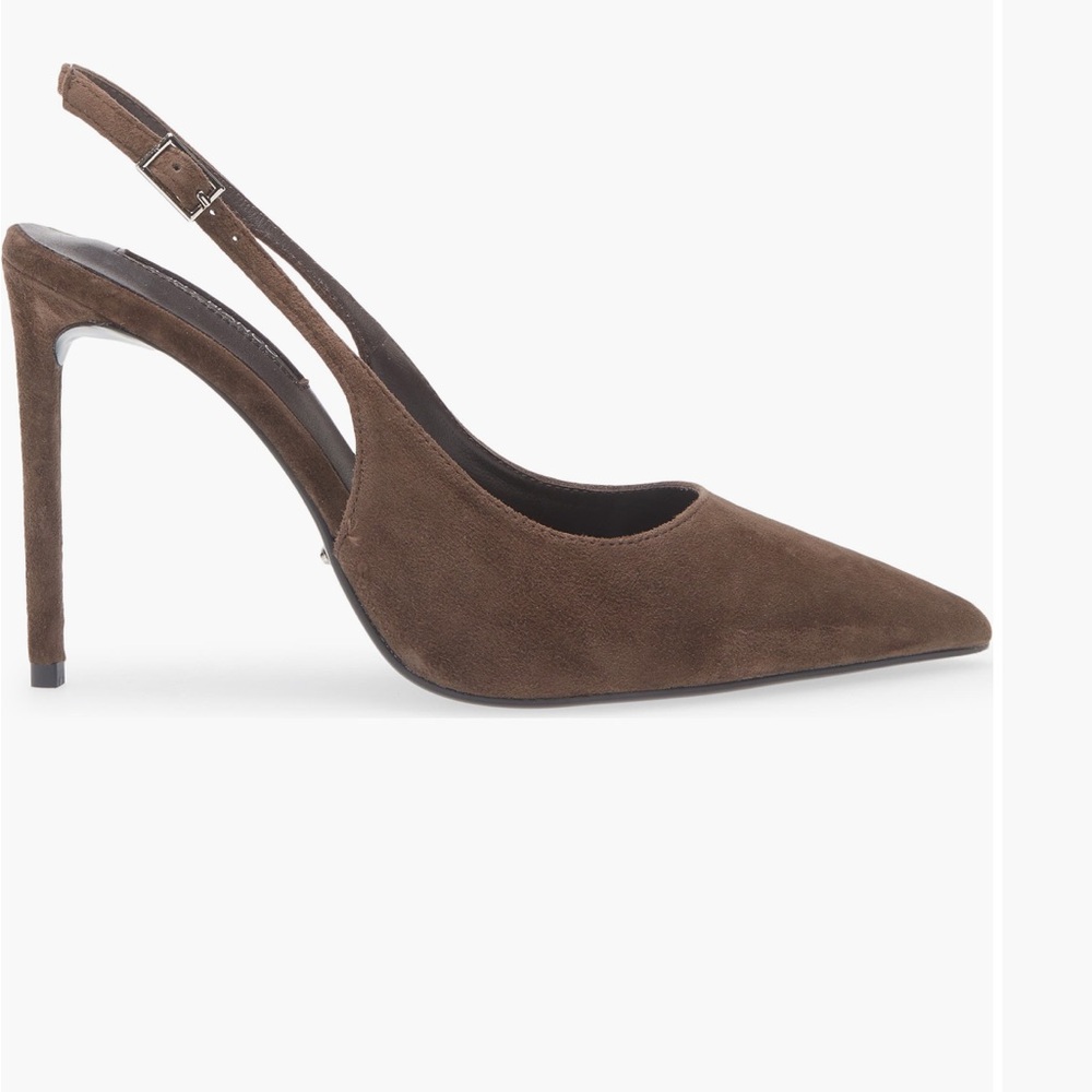 Tony Bianco Asti Slingback Pointed Toe Pump espresso suede, SIZE 7 - Picture 3 of 11